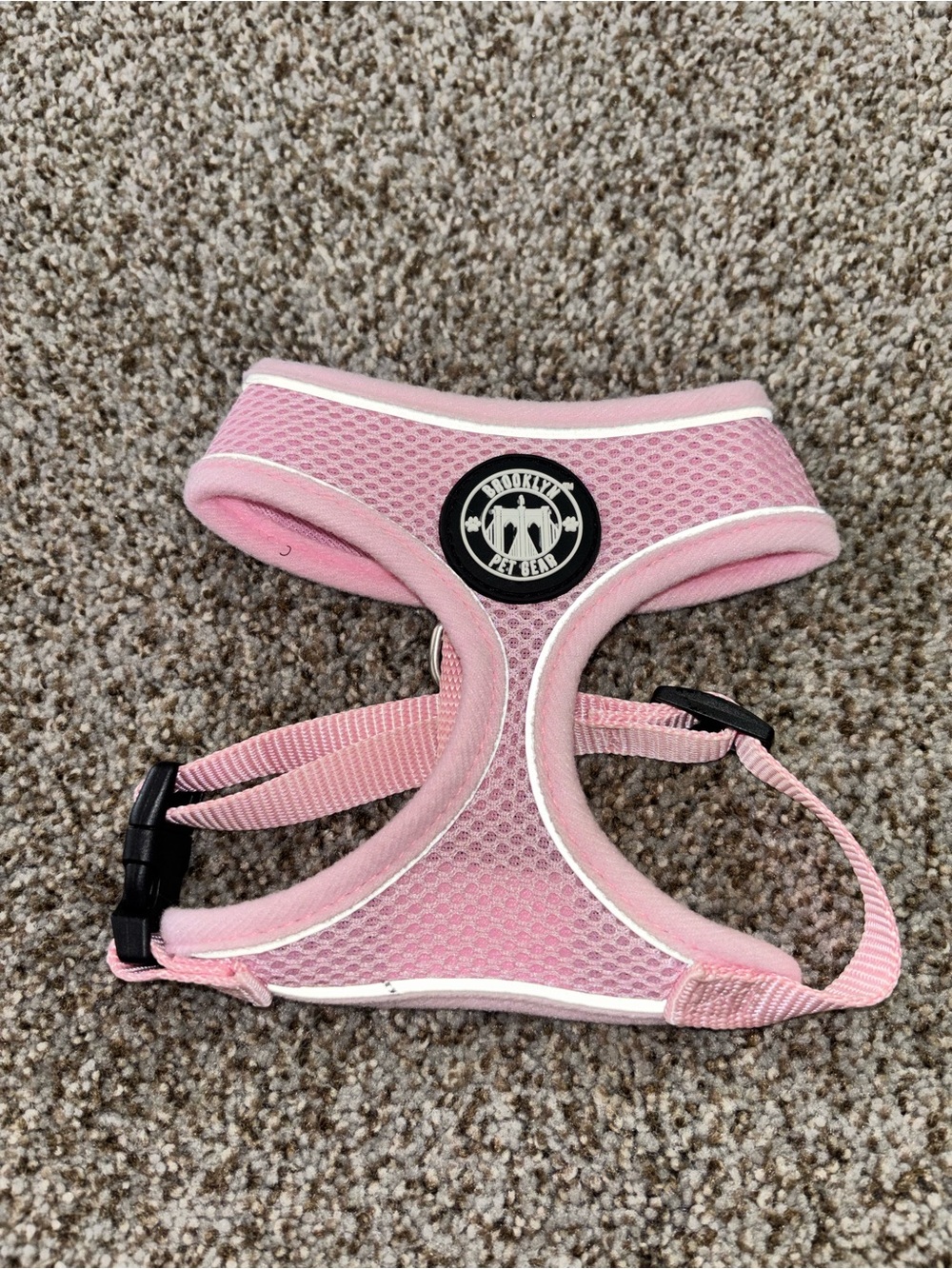 Pink Plush Mesh Dog Harness by - Comfortable No-Pull Vest